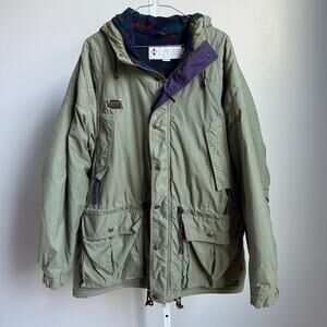 Columbia sz L green ‎ fleece interior jacket